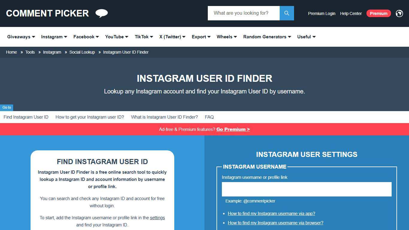 Find Your Instagram User ID: Profile & Account Lookup Tool